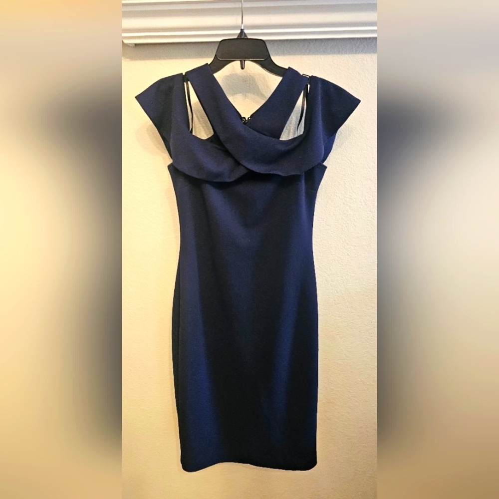 RACHEL Rachel ROY OFF THE SHOULDER BLUE DRESS SZ 4